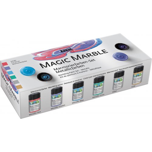 Sada Mramorovací barva Magic Marble metalická 6 x 20 ml